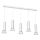 Candelabro num fio DANTE 5xGU10/25W/230V branco/cromo brilhante