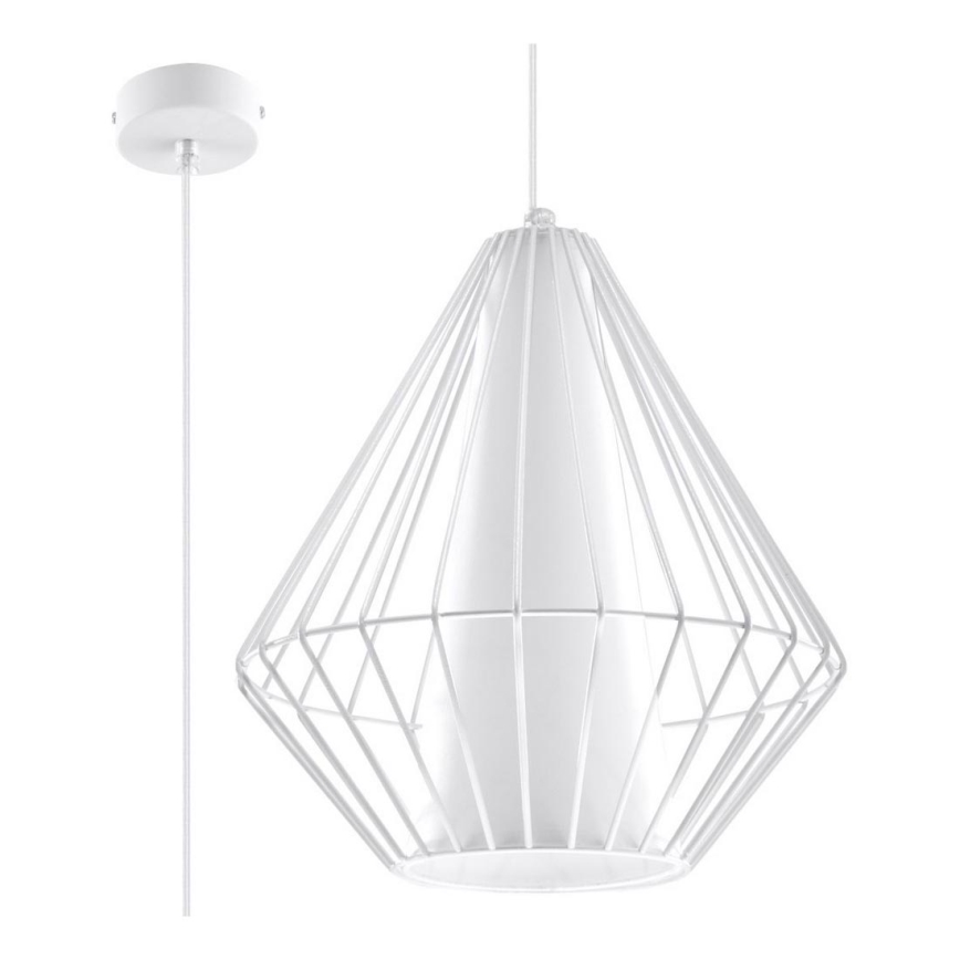 Candelabro num fio DEMI 1xE27/60W/230V branco