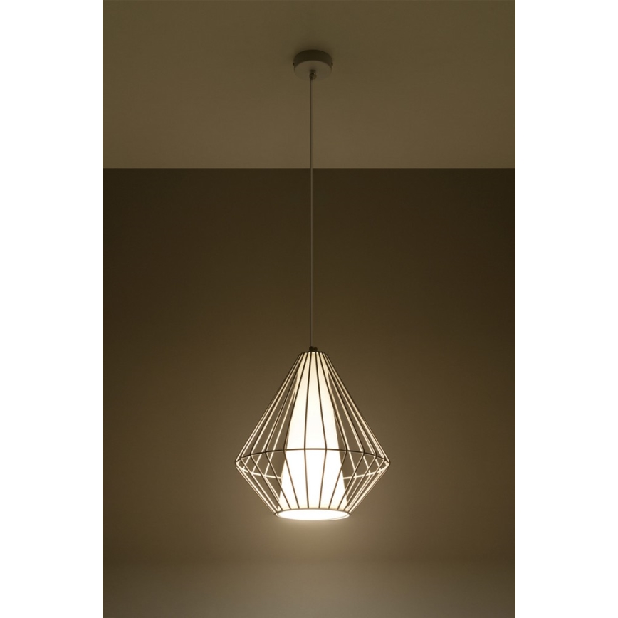 Candelabro num fio DEMI 1xE27/60W/230V branco