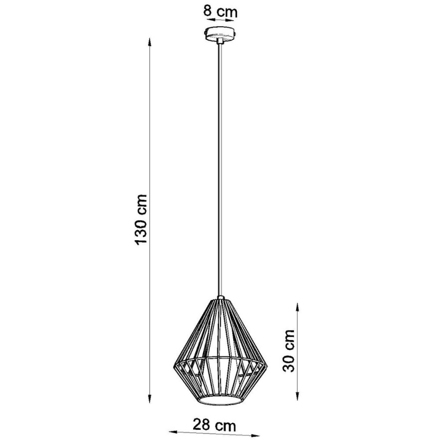 Candelabro num fio DEMI 1xE27/60W/230V branco
