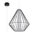 Candelabro num fio DEMI 1xE27/60W/230V preto antigo/branco
