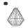 Candelabro num fio DEMI 1xE27/60W/230V preto antigo/branco
