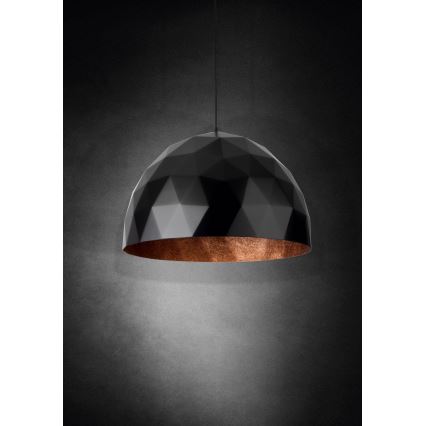 Candelabro num fio DIAMENT 1xE27/60W/230V diâmetro 35 cm preto antigo/cobre