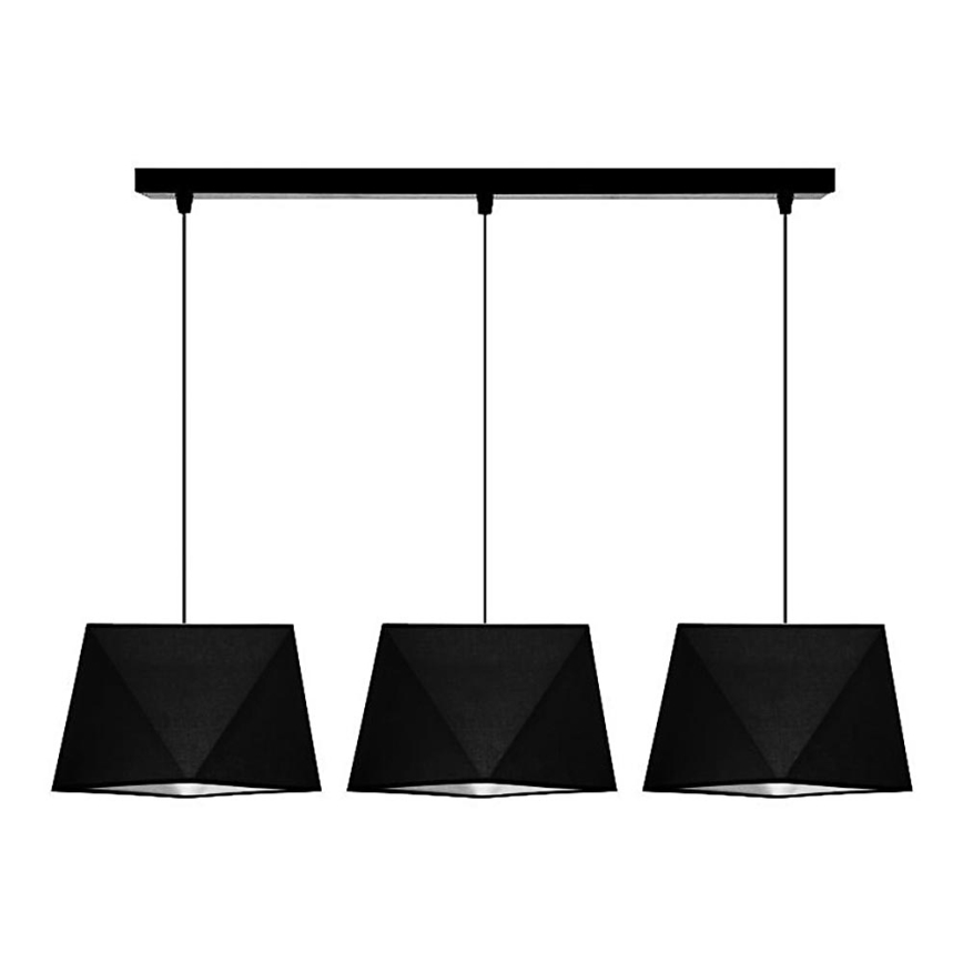 Candelabro num fio DIAMENT 3xE27/60W/230V preto antigo