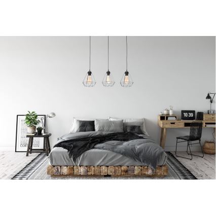 Candelabro num fio DIAMENT MINI 3xE27/60W/230V