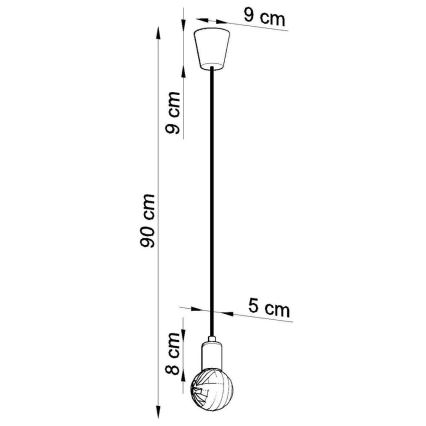 Candelabro num fio DIEGO 1xE27/60W/230V