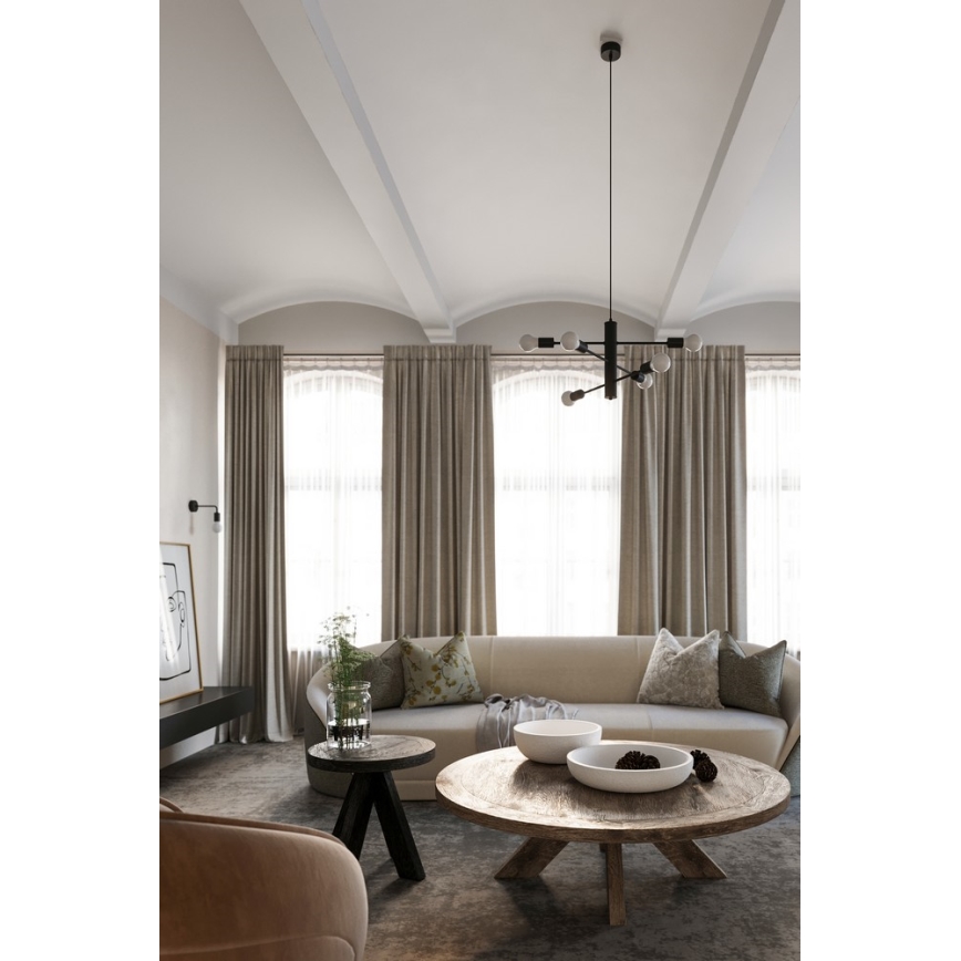 Candelabro num fio DUOMO 3M 3xE27/60W/230V preto antigo
