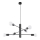 Candelabro num fio DUOMO 6 6xE27/60W/230V preto antigo