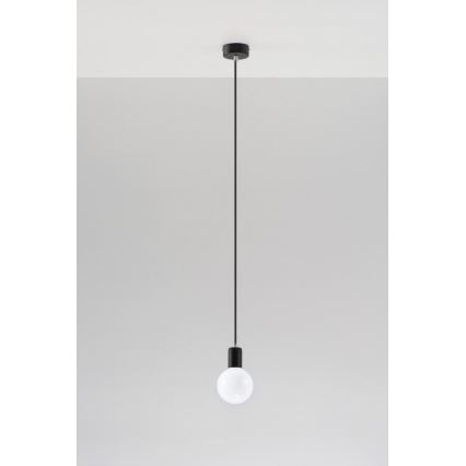 Candelabro num fio EDISON 1xE27/60W/230V preto antigo