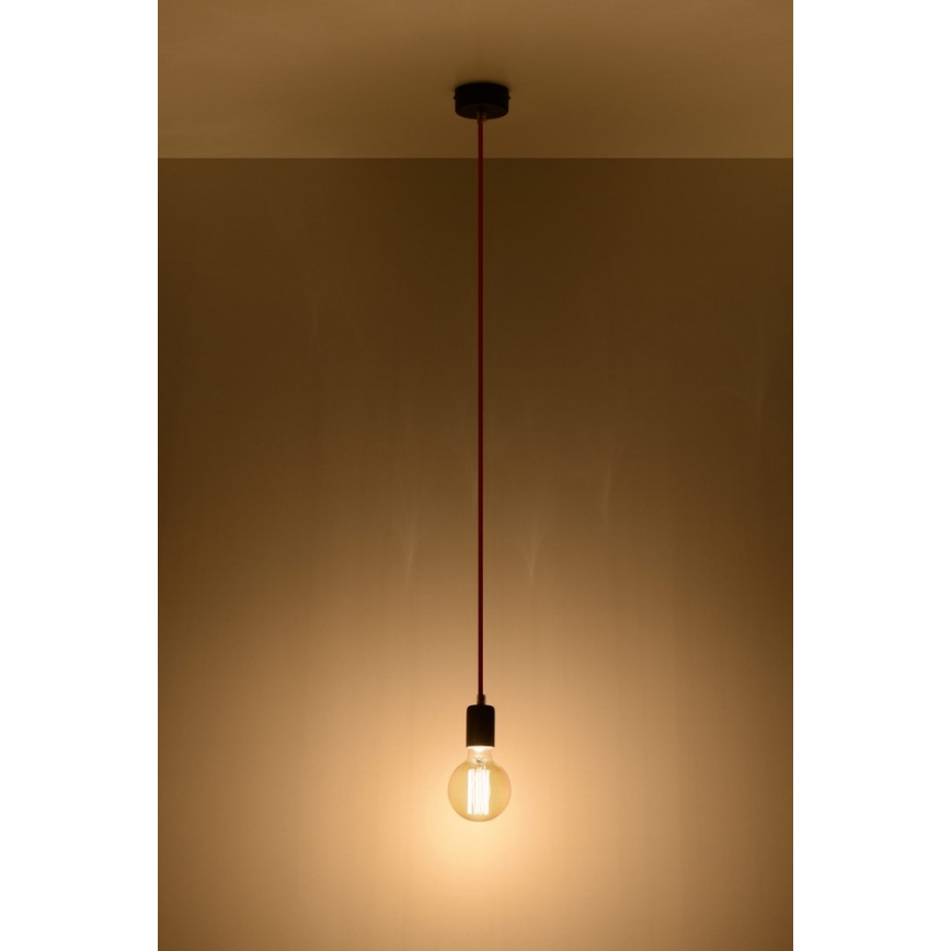Candelabro num fio EDISON 1xE27/60W/230V preto antigo