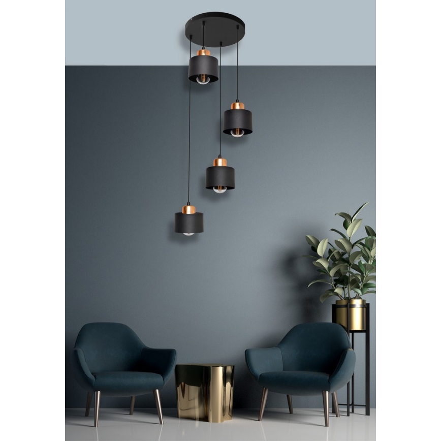 Candelabro num fio EDISON 4xE27/15W/230V