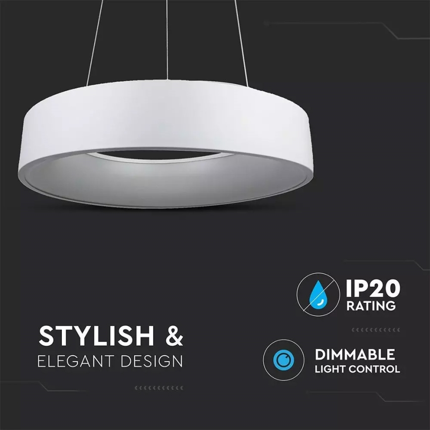 Candelabro num fio fosco LED 1xLED/20W/230V