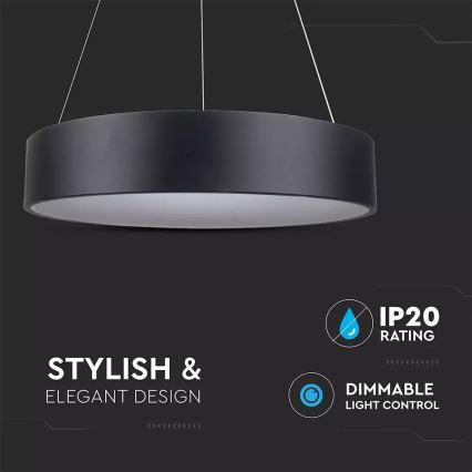 Candelabro num fio fosco LED 1xLED/20W/230V