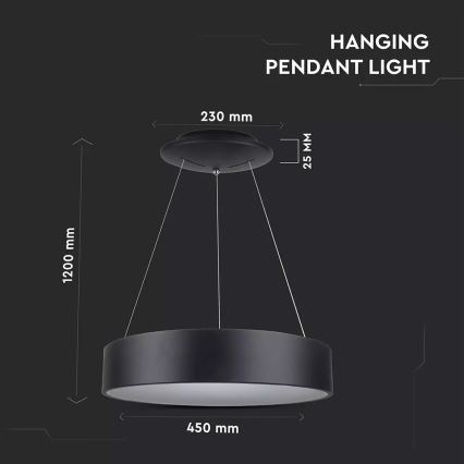 Candelabro num fio fosco LED 1xLED/20W/230V