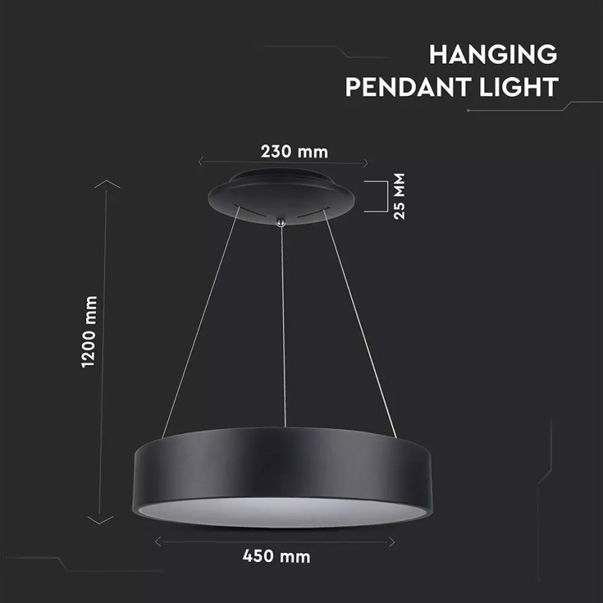Candelabro num fio fosco LED 1xLED/20W/230V