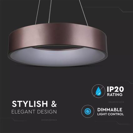 Candelabro num fio fosco LED 1xLED/20W/230V