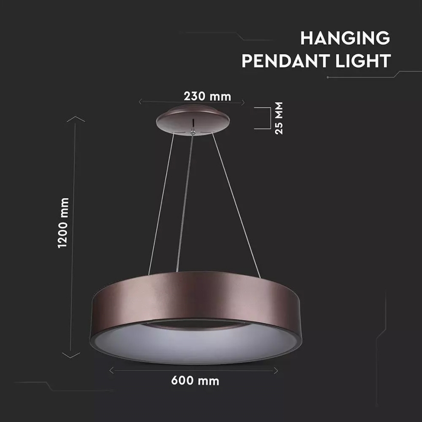 Candelabro num fio fosco LED 1xLED/30W/230V