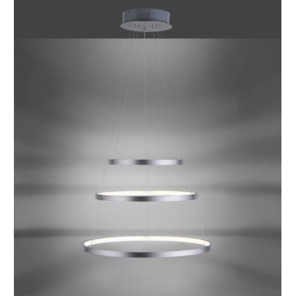 Leuchten Direkt 11526-55 - Candelabro num fio fosco LED CIRCLE 1xLED/13,5W/230V + LED/19,5W + LED/24W