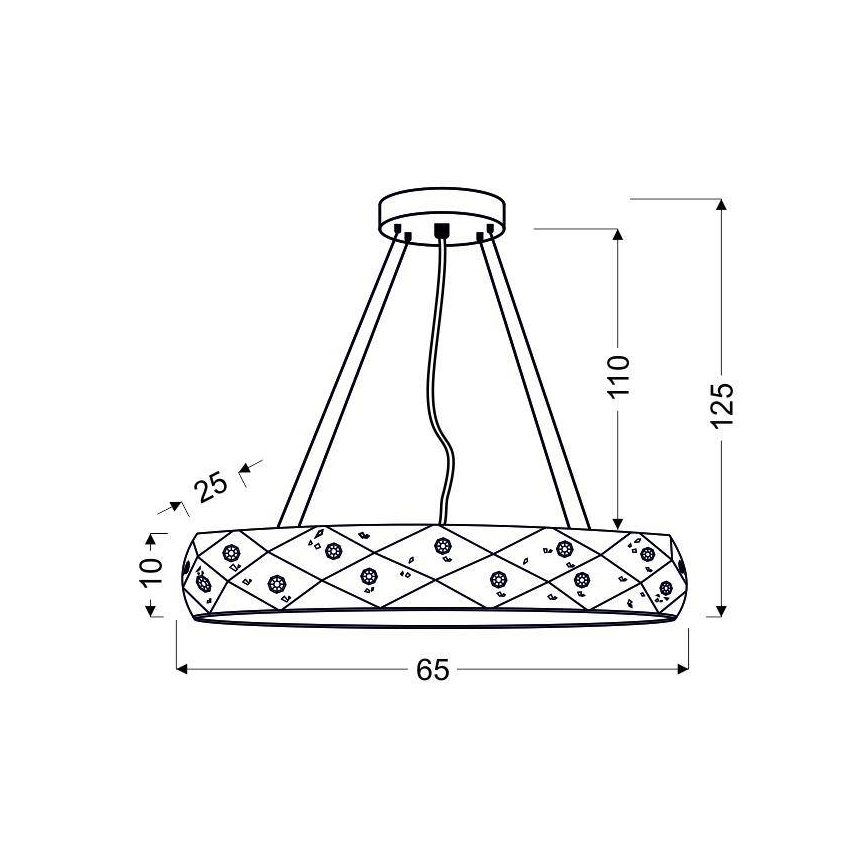 Candelabro num fio GLANCE 5xG9/40W/230V