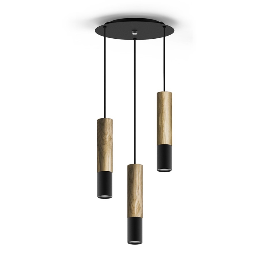 Candelabro num fio GLEIZ WOOD 3xGU10/35W/230V
