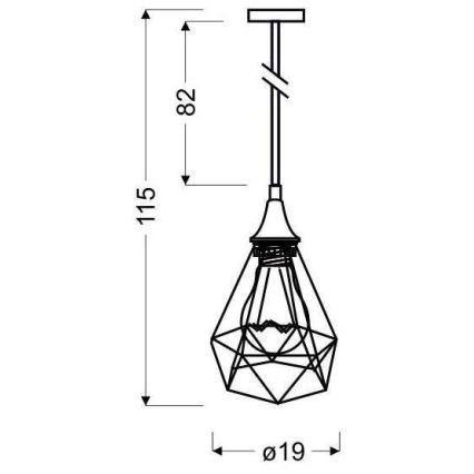 Candelabro num fio GRAF 1xE27/60W/230V