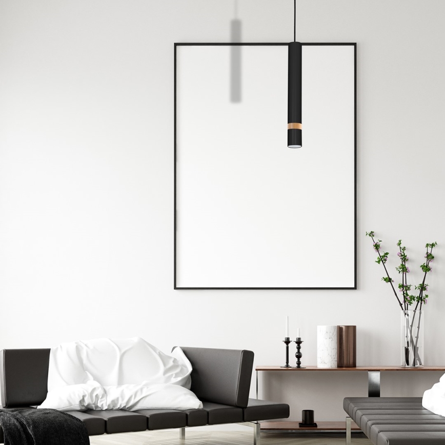 Candelabro num fio JOKER BLACK WOOD 1xGU10/8W/230V
