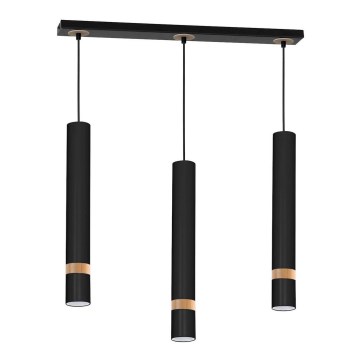 Candelabro num fio JOKER BLACK WOOD 3xGU10/8W/230V