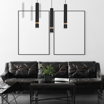 Candelabro num fio JOKER BLACK WOOD 3xGU10/8W/230V