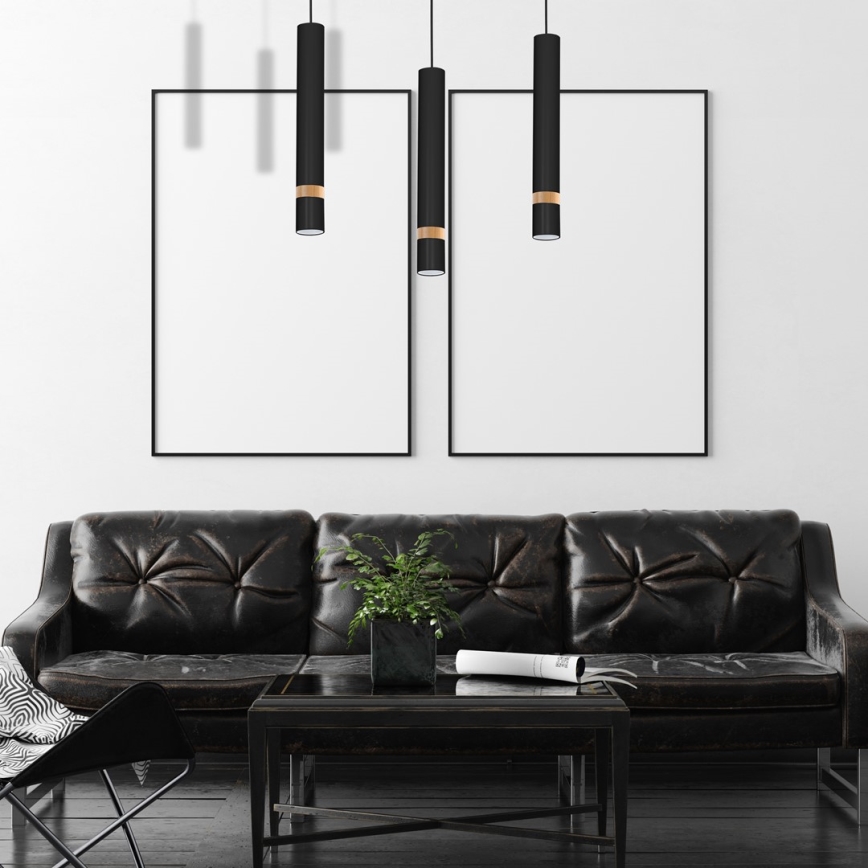 Candelabro num fio JOKER BLACK WOOD 3xGU10/8W/230V