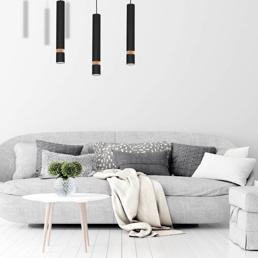 Candelabro num fio JOKER BLACK WOOD 3xGU10/8W/230V