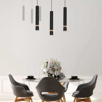 Candelabro num fio JOKER BLACK WOOD 3xGU10/8W/230V