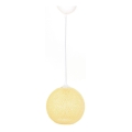 Candelabro num fio JUTE 1xE27/60W/230V amarelo