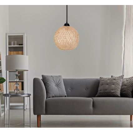 Candelabro num fio JUTE 1xE27/60W/230V bege