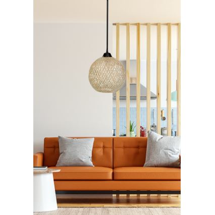 Candelabro num fio JUTE 1xE27/60W/230V bege