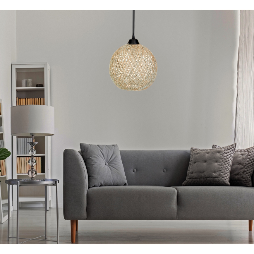 Candelabro num fio JUTE 1xE27/60W/230V bege