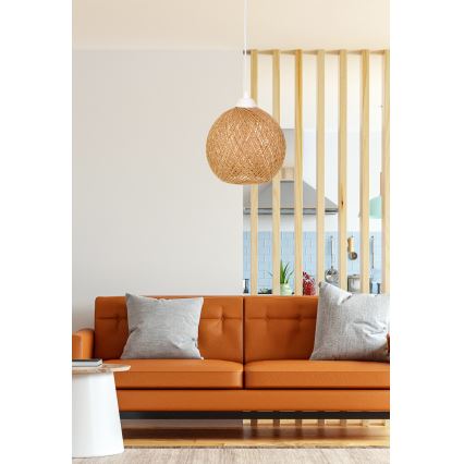 Candelabro num fio JUTE 1xE27/60W/230V bege