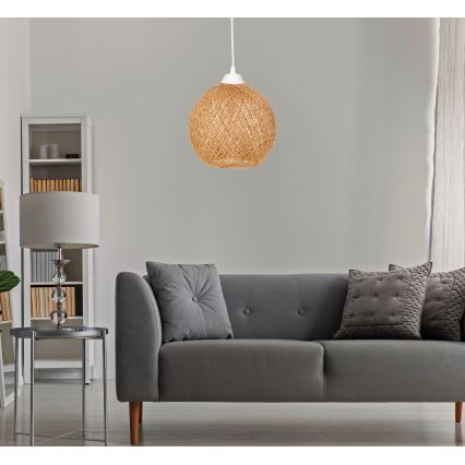 Candelabro num fio JUTE 1xE27/60W/230V bege