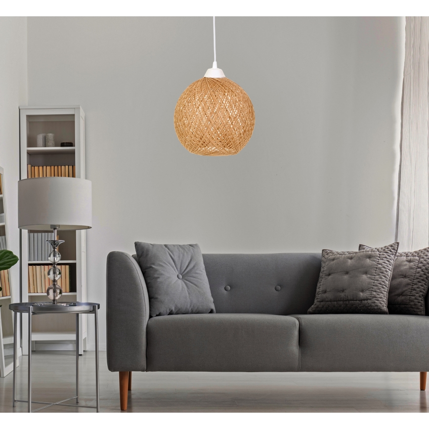 Candelabro num fio JUTE 1xE27/60W/230V bege