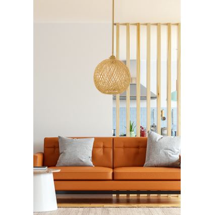 Candelabro num fio JUTE 1xE27/60W/230V bege