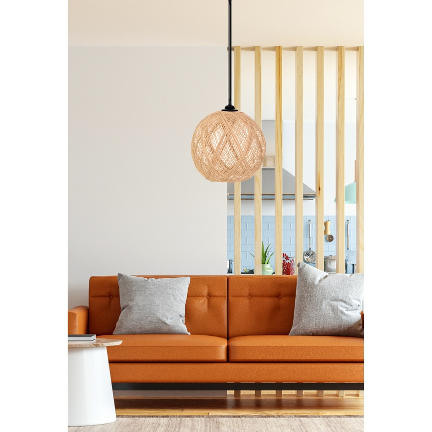 Candelabro num fio JUTE 1xE27/60W/230V bege