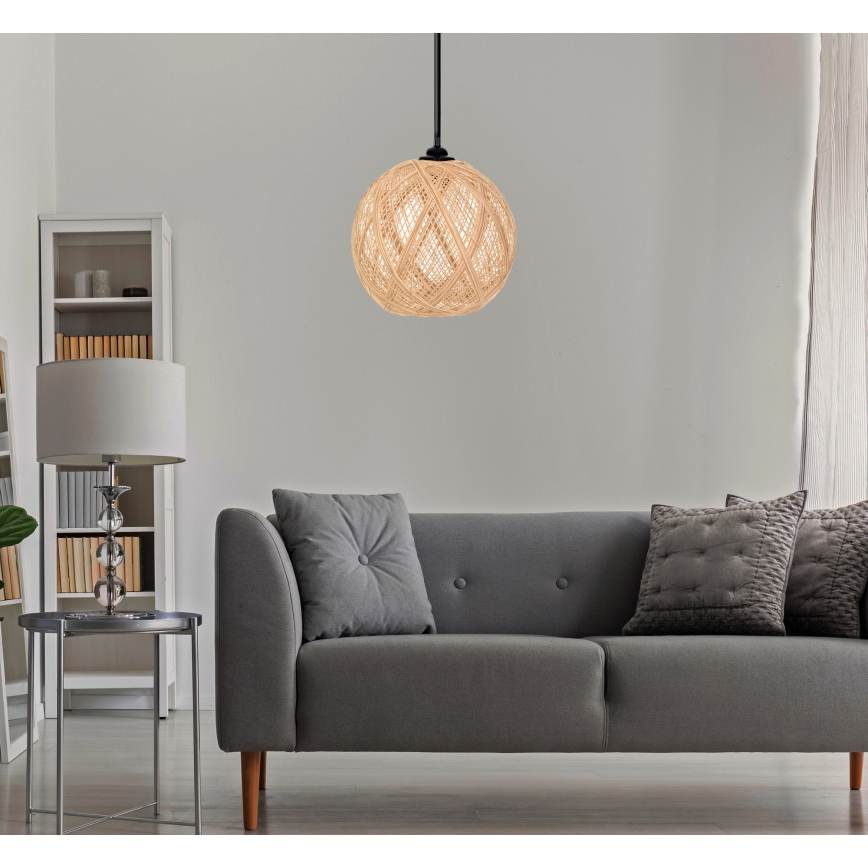 Candelabro num fio JUTE 1xE27/60W/230V bege