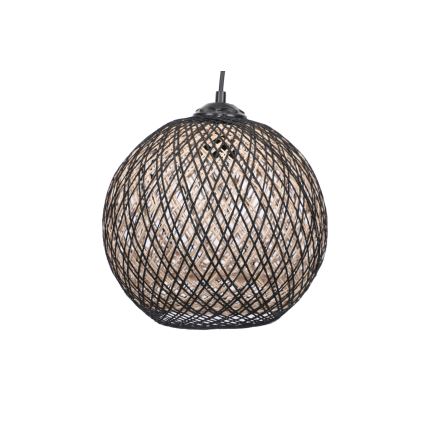 Candelabro num fio JUTE 1xE27/60W/230V preto antigo