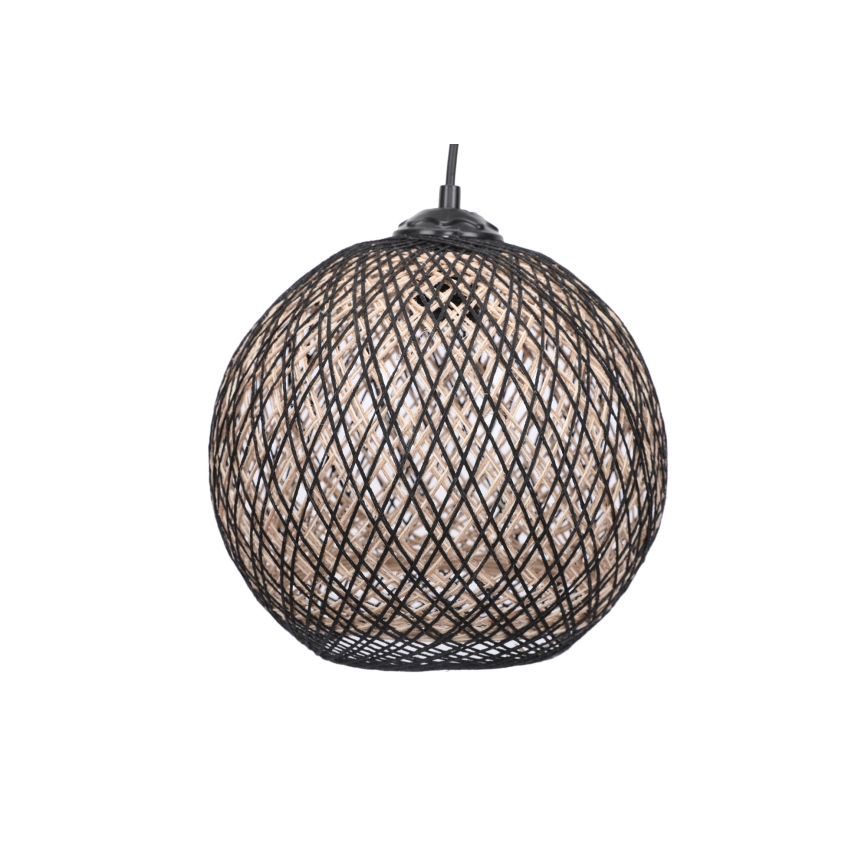 Candelabro num fio JUTE 1xE27/60W/230V preto antigo