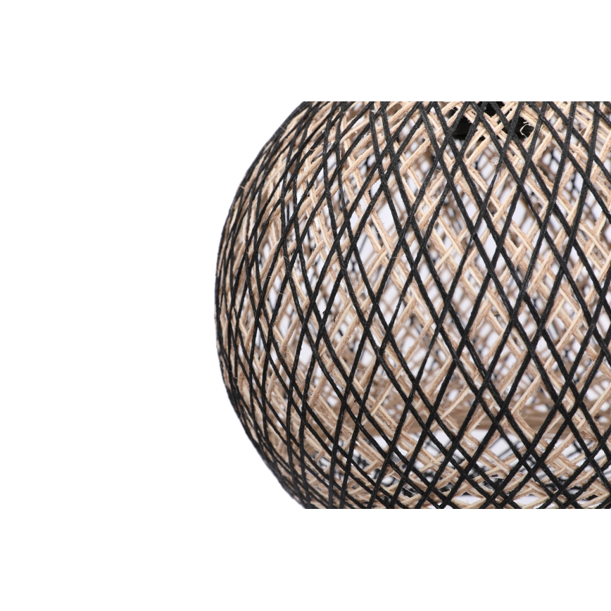 Candelabro num fio JUTE 1xE27/60W/230V preto antigo