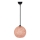 Candelabro num fio JUTE 1xE27/60W/230V rosa