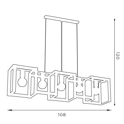 Candelabro num fio KARTEL 5xE27/60W/230V