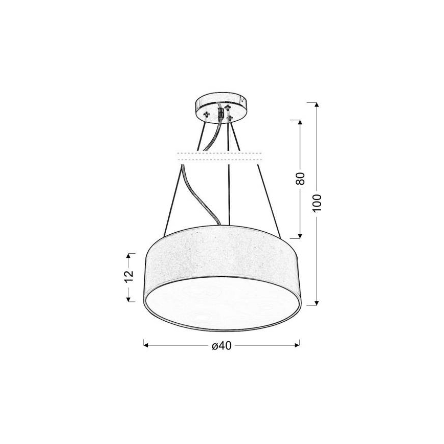 Candelabro num fio KIOTO 3xE27/40W/230V