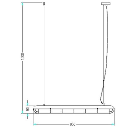 Candelabro num fio KJELD 3xE14/60W/230V