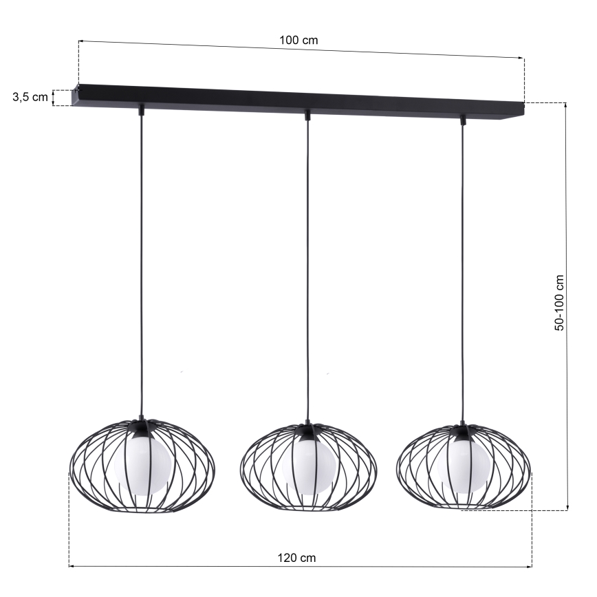 Candelabro num fio KRONOS 3xE14/40W/230V