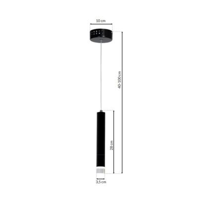 Candelabro num fio LED CARBON LED/5W/230V
